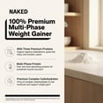 thumbnail image 2 of NAKED Vanilla Mass - All Natural Vanilla Weight Gainer Protein Powder - 8lb Bulk, GMO Free, Gluten Free & Soy Free, No Artificial Ingredients - 1,260 Calories - 11 Servings, 2 of 9