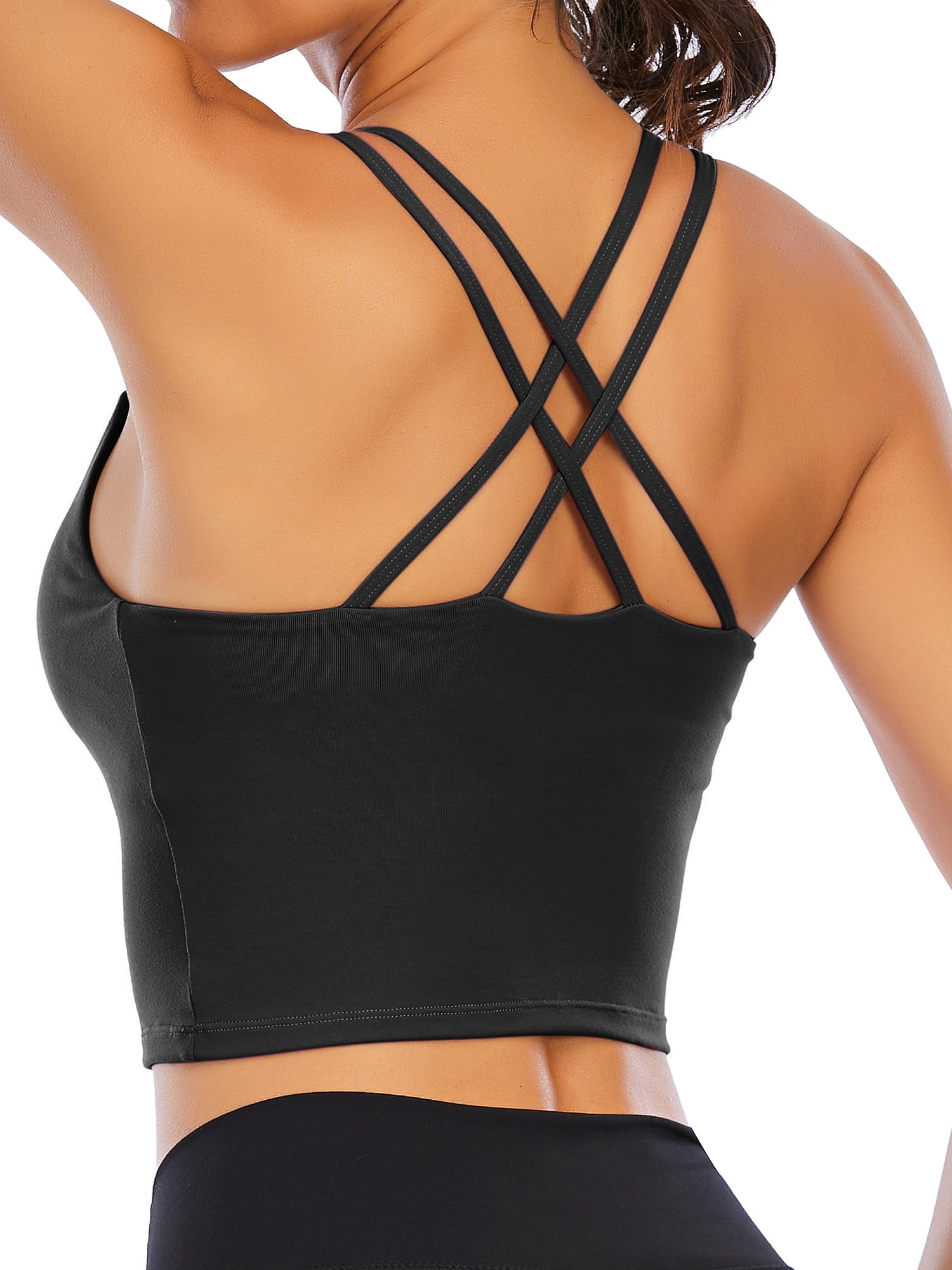 YouLoveIt Womens Tank Tops Cami Padded Sports Bra Women Longline