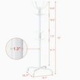 thumbnail image 5 of CHITOOMA 14 Hooks Coat Rack Stand Metal Storage Rack Freestanding Hat Clothing Display Stand, White, 5 of 10