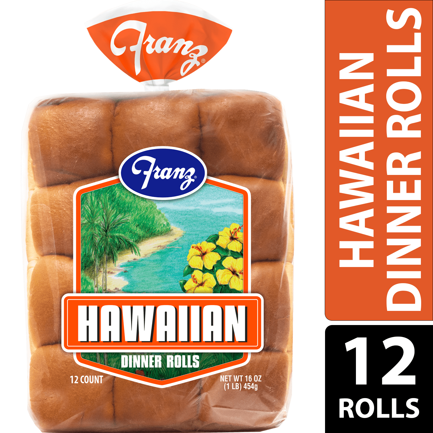 Franz Hawaiian Rolls, 12 count, 16 oz