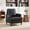 Black, variant on MOONMISS PU Leather Accent Chair,Armchair with Removable Cushion Side Storage Pocket,Single Sofa with Extra Seat Depth,Gray