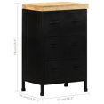 thumbnail image 4 of vidaXL Sideboard 47x35x76 cm Rough Mango Wood, 4 of 5