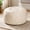Cream White (No Stuffing), variant on Unstuffed Moroccan Storage Pouf Foot Stool Ottoman Handmade Faux Leather Bean Bag Floor Chair Foot Rest for Living Room Bedroom Balcony Teal Blue