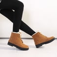 thumbnail image 1 of Botas de nieve para mujer, tallas grandes, cálidas, de tacón plano, con relleno de algodón, 1 of 5