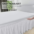 thumbnail image 4 of Bed Skirt Wrap Around 12" Drop, Fully Elastic Dust Ruffle, Extra Soft and Luxury, Fade Resistant, Machine Washable Luxurious Fabric, Twin XL Size - Black Solid., 4 of 5