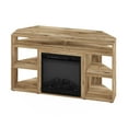 thumbnail image 6 of Furinno Jensen Corner TV Stand with Fireplace for TV up to 55 Inches, Flagstaff Oak, 6 of 7