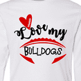 thumbnail image 4 of Inktastic Love My Bulldogs Football Long Sleeve Youth T-Shirt, 4 of 5