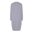 thumbnail image 3 of Offres de Liquidation d'Automne! Robes d'Été pour Femmes 2024, Robe Décontractée Unie à Manches Longues Col Rond Gris 3TG, 3 of 5