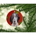 thumbnail image 2 of Carolines Treasures SC9745CO1 Blue Tick Coonhound Flocons de Neige Rouges Ornement en Céramique de Vacances, 2 of 2