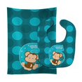 thumbnail image 2 of Zoo Month 6 Monkey Baby Bib and Burp Cloth, 2 of 2
