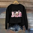 thumbnail image 3 of Generic Valentines Day Shirts Women Plaid Love Heart Valentines Day Sweatshirts Raglan Tops, 3 of 5