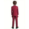 thumbnail image 2 of 4pcs Boys Formal Gentleman Outfits Long Sleeve Boys Clothing Set For Competition Wedding Banquet Dress, 2 of 5