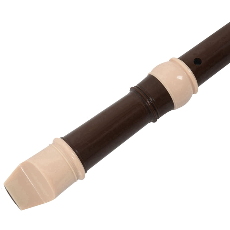 3X Abs Recorder Soprano Clarinet Long Flute Baroque Recorder Fingering Musical Instrument (Coffee)