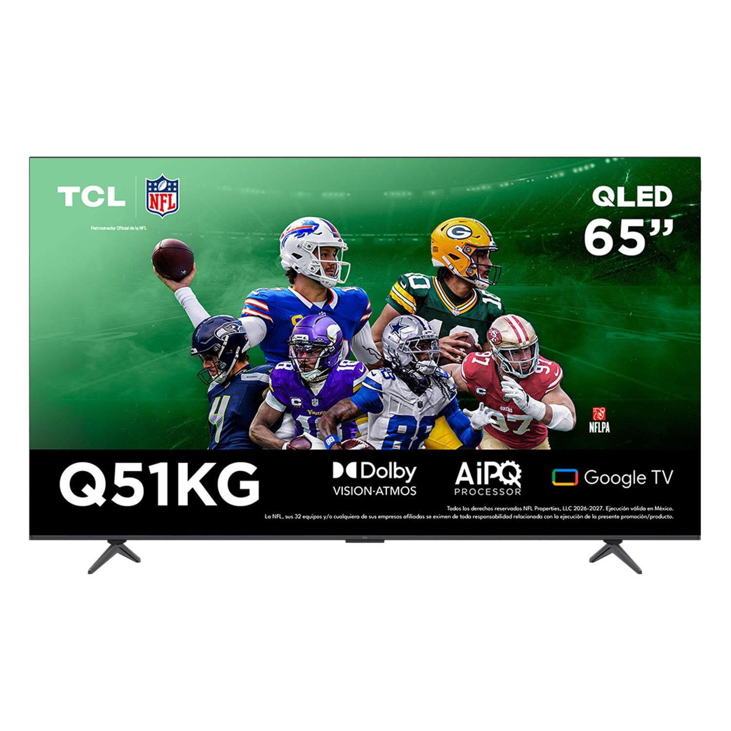 TV TCL Pantalla 65 Pulgadas QLED 4k Smart Google TV 65Q51KG