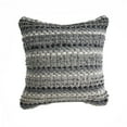 thumbnail image 2 of Ox Bay Drew 18" x 18" Black/Gray Striped Cotton Blend Adult Decorative Throw Pillow, 2 of 7