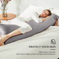 thumbnail image 5 of THXSILK Silk Body Pillowcase, 20"x54", Long Side Hidden Zipper, 100% Mulberry Silk Pillowcase for Hair and Skin, Breathable & Soft for Pregnant & Family, Gray, 5 of 8