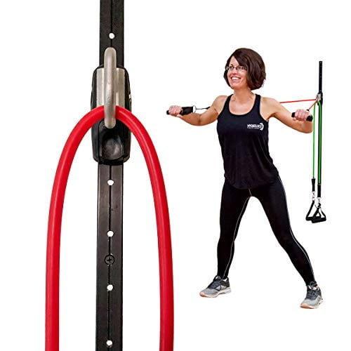 Space Saver Gym Resistance Training System 1 Rail 1 Car Resistance Bands Wall Mount Anchor Home Office Gym Exercise Equipment Fitness Accommodates Most Elastic Tubing Workout Bands Sets Walmart