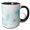 Black/White, variant on 3drose, Image of Beautiful Aqua and White Cloud like Marble, 11oz Two-tone Yellow Mug