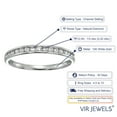 thumbnail image 3 of Vir Jewels 1/5 CTTW Classic Diamond Wedding Band in 10K White Gold Channel Set Size 8.5 Female Adult, 3 of 8