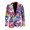 Colorful Ink Splatter, variant on Slim Fit Single Button Blazer for Business and Events, Polyester Breathable Mens Blazer Suit Jacket with Paint Splatter Pattern