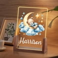 thumbnail image 1 of Luz de noche de oso personalizada para niñas y niños, regalos de cumpleaños de Navidad para niños personalizados, luz de noche de acrílico, decoración de guardería para bebé personalizada, lámpara de, 1 of 6