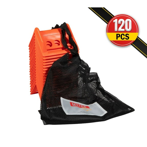 (120 Pieces) Orange 4"x6" Flatbed Edge Protectors with Carrying Case - 4" Winch Ratchet Straps Corner Protectors for Flatbed Cargo Load