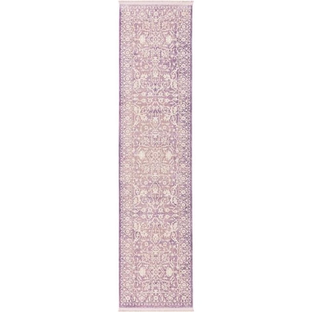 Unique Loom 3129968 2 ft. 7 in. x 10 ft. Olympia New Classical Runner Rug, Purple