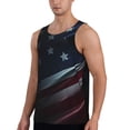 thumbnail image 2 of Cauagu American Flag Waving Print Print Men's Sleeveless Muscle Shirts,Tank Tops Quick Dry Workout Tank Top Gym Muscle Tee Fitness Bodybuilding T Shirt for Men-XX-Large, 2 of 7