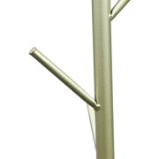 Metal Coat Rack Free Standing 7 Hooks Hall Tree in Corner, Hat Hanger & Coat Racks Stand Entryway Organizer, Bedroom Coat Tree Hanger, Hall Tree for Clothes Jacket Hat Bag Entryway (Gold)