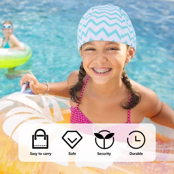 WRITWAA Kids Nylon Swim Cap, Stretchy and Comfortable Fit for Boys and Girls, Suitable for All Hair Types, and Lightweight