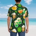 thumbnail image 3 of Lsque St Patrick's Day10 pattern Hawaiian Shirt for Men, Unisex Summer Beach Casual Short Sleeve Button Down Shirts-Small, 3 of 9