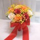thumbnail image 3 of Nvzi Ramos de boda para novia - Ramos de novia para novia - Flores artificiales de seda azul champán rosa para boda, iglesia, hogar, propuesta, decoración, 3 of 5