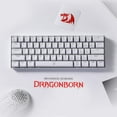 thumbnail image 6 of Redragon K630 Dragonborn 60% Wired RGB Gaming Keyboard, 61 Keys Compact Mechanical Keyboard with Tactile Blue Switch, Pro Driver Support, White, 6 of 6