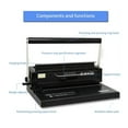 thumbnail image 4 of W12m Iron Ring Binding Machine 34 Hole Loose Leaf Iron Ring Punching Machine Double Coil Manual Wire Binding Machine ,Pinpoint Punching, 4 of 6