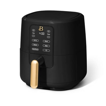 Beautiful 3 Qt Air Fryer with TurboCrisp Technology, EverGood Ceramic Nonstick Coating, Black Sesame by Drew Barrymore NEEDS CLEANING