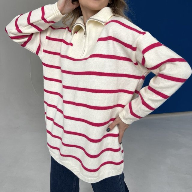 Sweet Comfortable Long-Sleeved Striped Soft Women Fashion Loose Sweater Tops