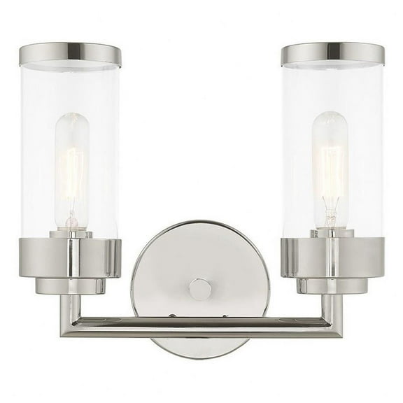 2 Light Bathroom Light in Coastal Style 12.75 inches Wide By 10.63 inches High-Polished Chrome Finish Bailey Street Home 218-Bel-3110368