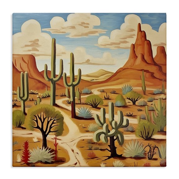 Stupell Industries Modern Desert Canyon Path Canvas Art, 24 x 24, by Lazar Studio