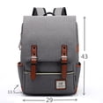 thumbnail image 2 of Vintage 16 inch Laptop Backpack Women Canvas Bags Men canvas Travel Leisure Backpacks Retro Casual Bag School Bags For Teenagers, 2 of 9