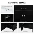 thumbnail image 5 of Soges 36" Bathroom Vanity with Sink Combo, Solid Wood Bathroom Makeup Cabinet with Door, Adjustable Shelf and 5 Drawers, Free Standing Single Basin Vanity Set, Durable & Easy to Clean, Black, 5 of 7