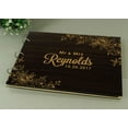 thumbnail image 2 of Custom Wedding Floral Wood Engraved Guest Book Personalized Bride & Groom Photo Album Scrapbook, 2 of 2
