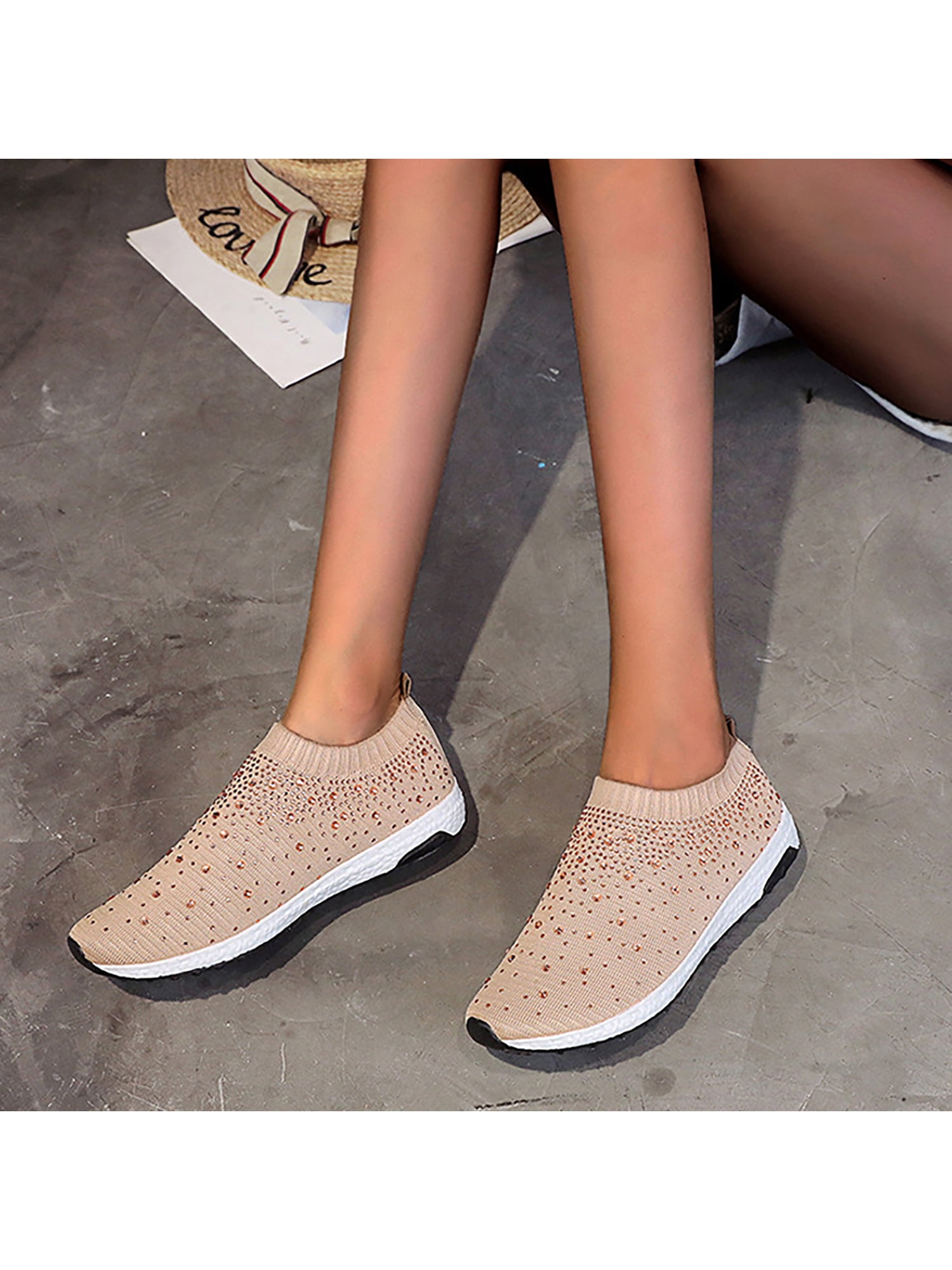 crystal sock trainers