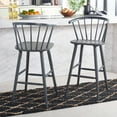 thumbnail image 4 of SAFAVIEH Blanchard Contemporary Bar Stool, Grey, Set of 2 (21.7 in. W x 20.5 in. D x 41.5 in. H), 4 of 13