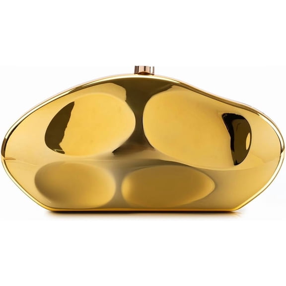 Acrylic Clutch Purse Evening Bag for Women Irregular Shell Wedding Handbags with Detachable Chain Shoulder Bag
