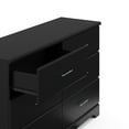 thumbnail image 6 of Storkcraft Brookside 6 Drawer Nursery Double Dresser, Black, 6 of 14