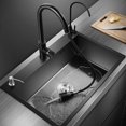 thumbnail image 5 of Multi-size Stainless Steel Kitchen Sink Single Bowl Nano Black Kitchen Fixtures Drain Kit Top Mount/Undermount, 5 of 5