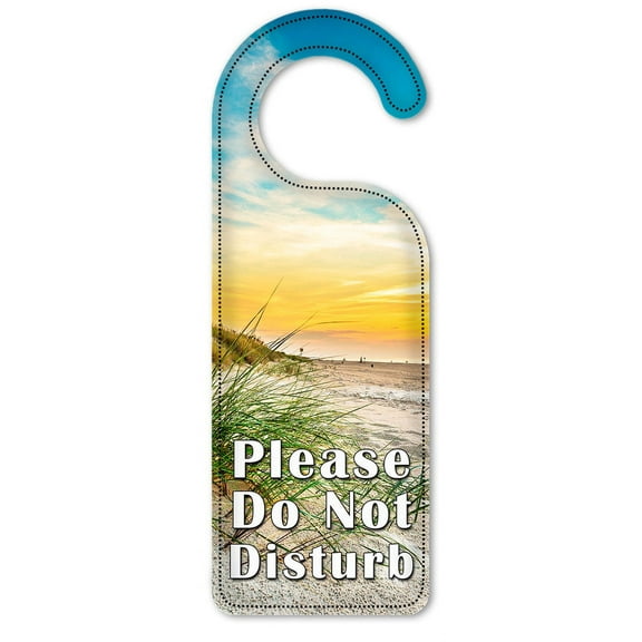 Do Not Disturb Door Knob Hanger Sign - Grass and the Beach Sand