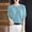 Green, variant on Women's Diamond Knit Short Sleeve Top Contrast Trim Crew Neck Knit Blouse for Summer