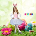 thumbnail image 3 of Disfraz de Coneja con Orejas Disfraces TuDi para Niñas con Tutú Primavera y Pascua T8, 3 of 5