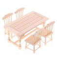 thumbnail image 4 of 1/12 Miniaturas Conjunto de Muebles de Comedor de Madera Silla y de Dollhouse Sunnimix Silla de comedor de Dollhouse, 4 of 8